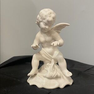 Dresden porcelain cherub figurine
